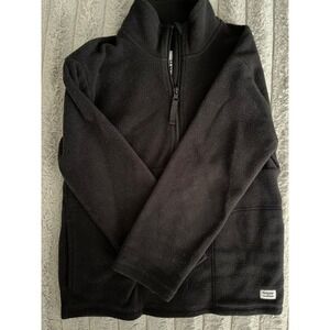 Happy Nation Kids Black Quarter Zip Polar Fleece Pullover Jacket Small 7/8